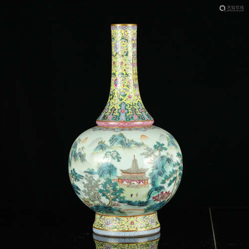 Chinese Famille Rose Porcelain Vase