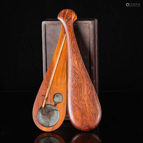 Chinese Huali Wood Scale With Box