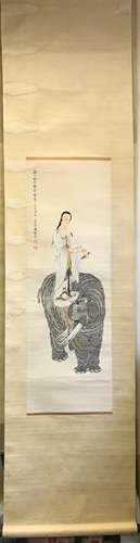 Chinese Ink And Color Scroll Painting