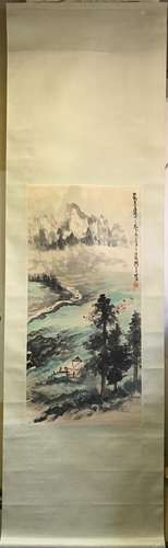 Chinese Ink And Color Landscape Painting