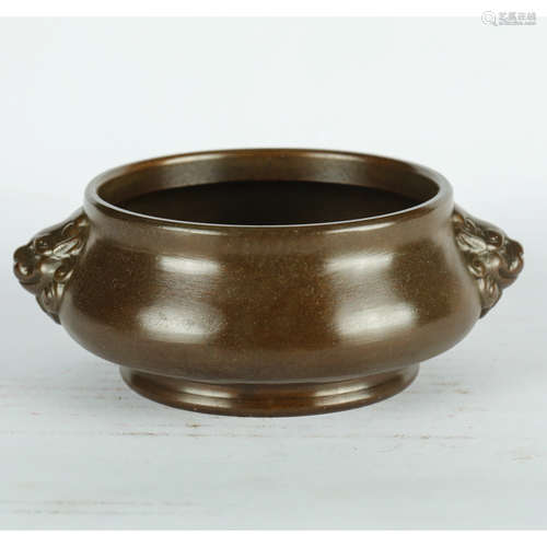 Chinese Bronze Foolion Censer