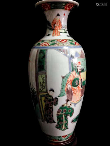 Chinese Famille Verte Porcelain Vase