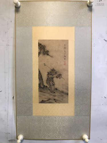 Chinese Figurine Painting On Paper