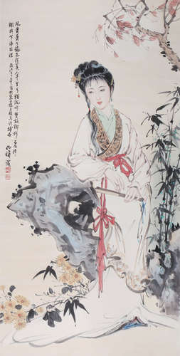 Chinese Figurine Painting On Paper