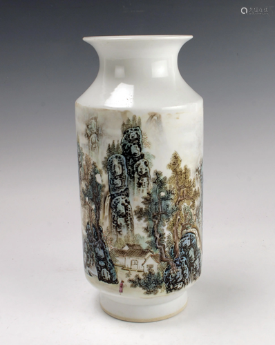 REPUBLIC PERIOD LANDSCAPE VASE