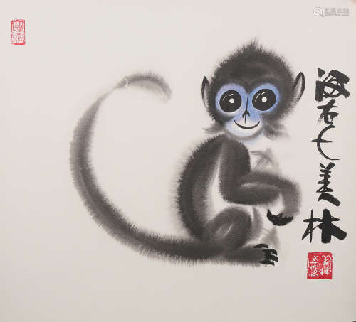 韩美林 猴