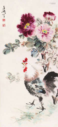 王雪涛(1903-1982) 富贵大吉 设色 纸本立轴