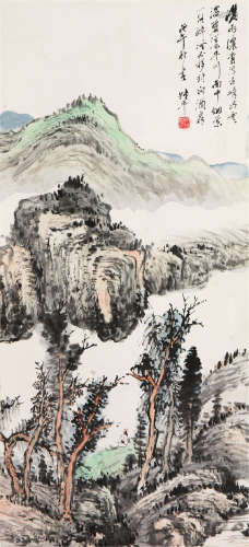 姚叔平(?-1924) 诗意图 设色 纸本立轴