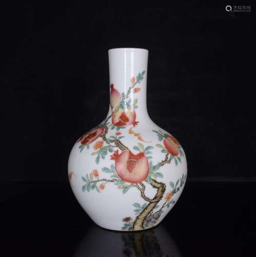 A Porcelain Famille Rose Vase