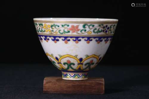 A Porcelain Doucai Cup