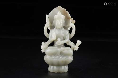 A Hetian Jade Guanyin Ornament