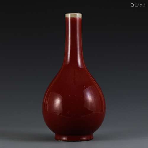 A Porcelain Underglaze Red Vase