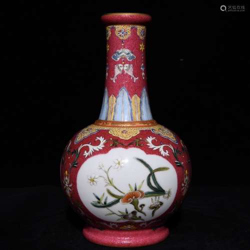 A Porcelain Famille Rose Vase