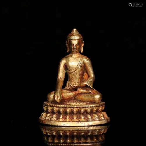 A Gilt Bronze Gautama Buddha