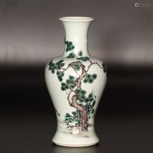 A Porcelain Famille Rose Longevous Pattern Vase
