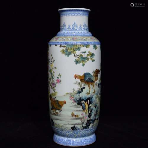 A Porcelain Famille Rose Vase