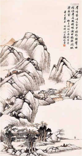 胡毓台 山水 立轴