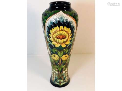 A large Moorcroft floral vase by Rachel Bishop wit