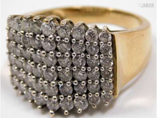 A 9ct gold cluster ring set with 2ct of diamonds,