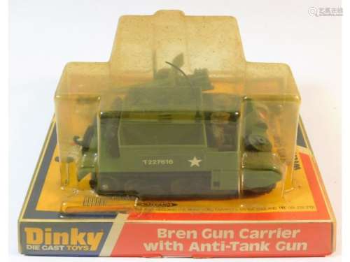 A boxed Dinky model Bren Gun Carrier with anti-tan
