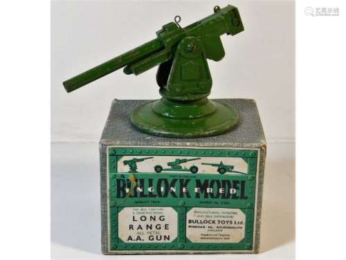 A vintage boxed Bullock model Long Range A.A. gun