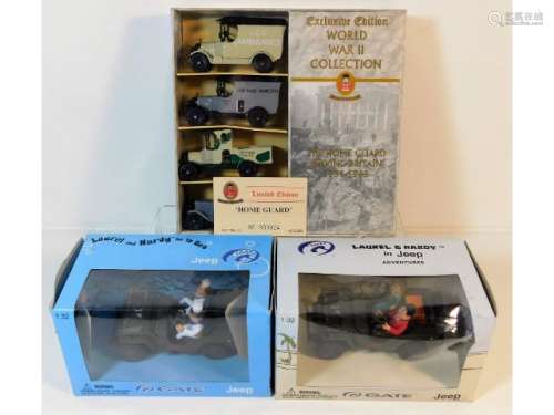 Two diecast Gate models of Laurel & Hardy 'Go to s