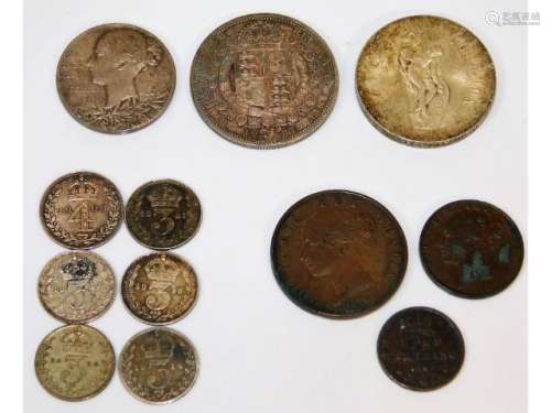 A quantity of good grade mostly antique coinage: F