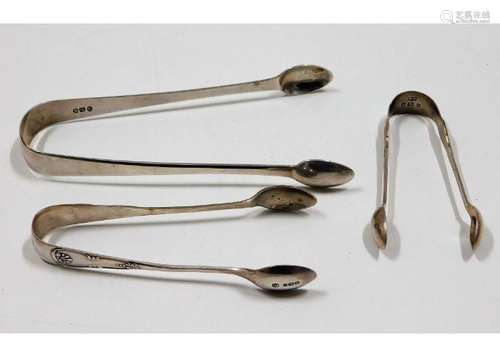 Three pairs of sugar tongs: Birmingham 1910 Robert