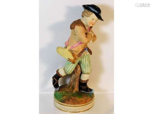 A c.1900 continental bisque figure of huntsman ska