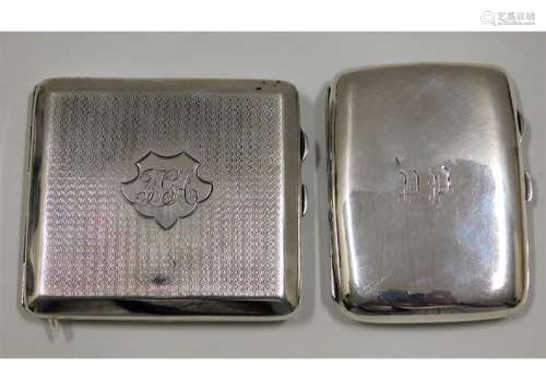 Two Birmingham silver cigarette cases 1922 & 1913