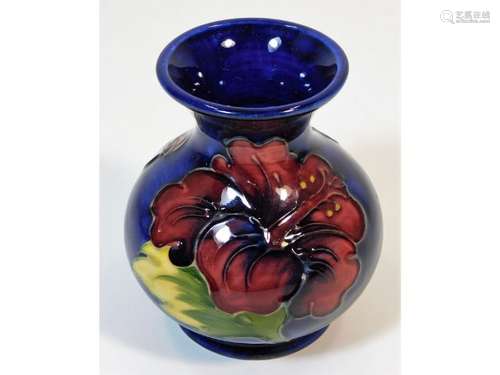 A floral Moorcroft pottery vase 3.75in tall