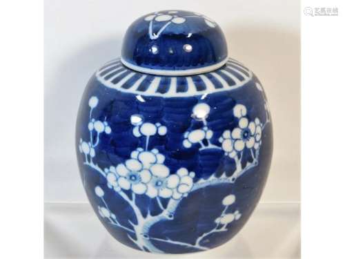 A c.1900 Chinese prunus ginger jar 6.25in high