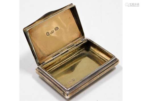 An 1838 Birmingham silver snuff box by Thomas T. S