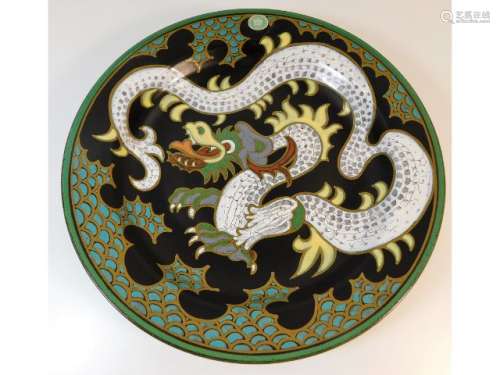 A large Gouda charger depicting a Chinese dragon 1