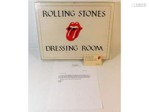 A genuine Rolling Stones hand drawn Dressing Room