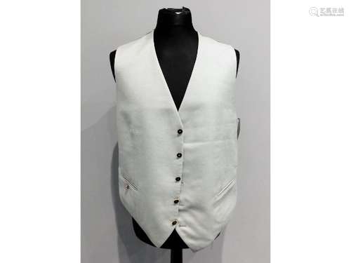 A gents waist coat fitted with six 9ct gold & abal