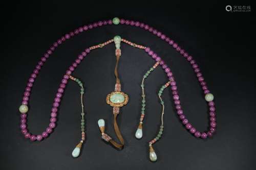 A ruby court beads