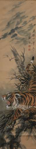 A Gao jianfu's tiger painting