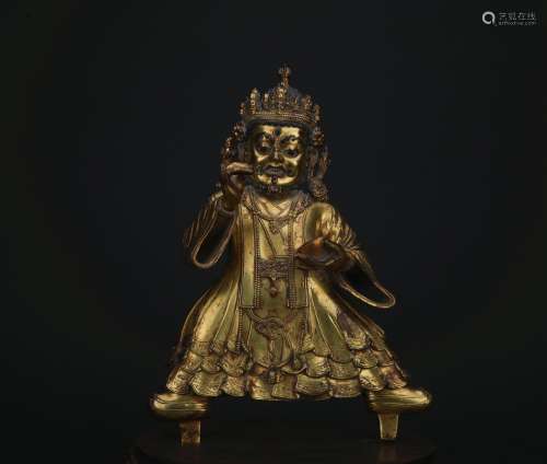 A gilt-bronze figure