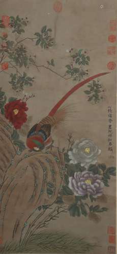 A Ma lin's flowers and birds painting