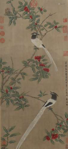A Xiao rong's flowers and birds painting
