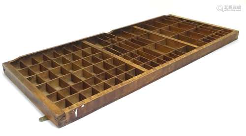 A vintage printers letterpress trays / drawers. Approx. 32 1/2