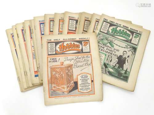 Hobbies and Practical Wireless magazine: a collection of issues from 1932, each with numerous