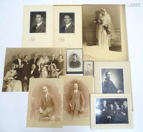 A collection of early black and white photographic portraits, by Ciolina, Fall, Scheider, Wasserman,