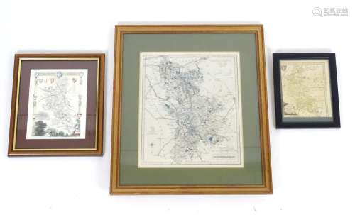 Maps: Three maps of Buckinghamshire, comprising a hand coloured map A New Map of Buckingham-shire
