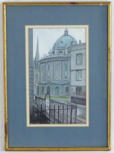 Denise, XX-XXI, Oil on board, A view of the Radcliffe Camera and the University Church of St Mary