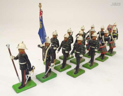 Toys: Fifteen hand painted Royal Marine Light Infantry toy soldiers from The Boys of the Old Brigade