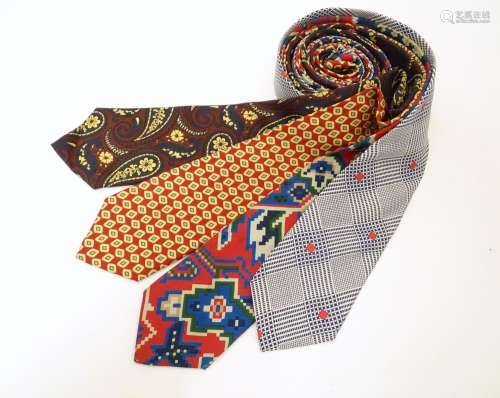4 Turnbull & Asser, London silk ties, in various designs (4) Please Note - we do not make