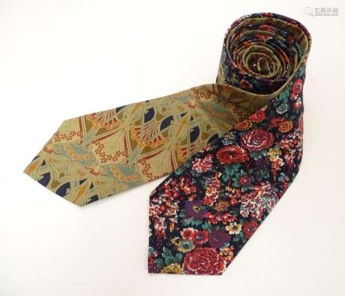 2 patterned ties from Liberty of London, (2) Please Note - we do not make reference to the condition