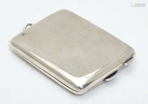 A silver match book holder / case, hallmarked Birmingham 1922 maker. S W Goode & Co. 2 1/